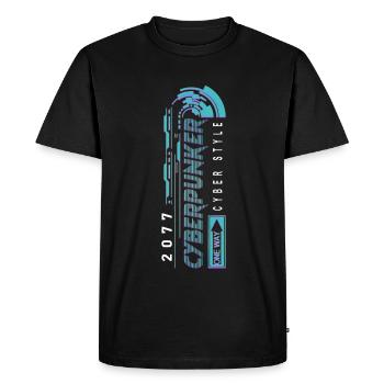 Cyberpunker 2077 cyber style - T-shirt Premium bio Homme - noir - Devant - Nico (187cm)