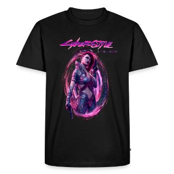 Mujer sexy cyborg Cyber style cyberpunk2077 Fanart - T-shirt Premium bio Homme - noir - Devant - Nico (187cm)