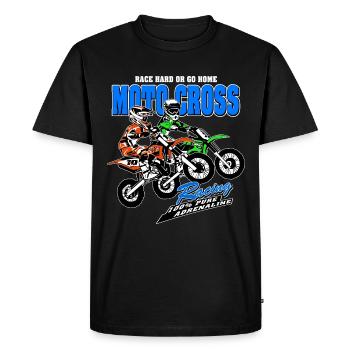 Motocross enfants - KIDS MX - T-shirt Premium bio Homme - noir - Devant - Nico (187cm)