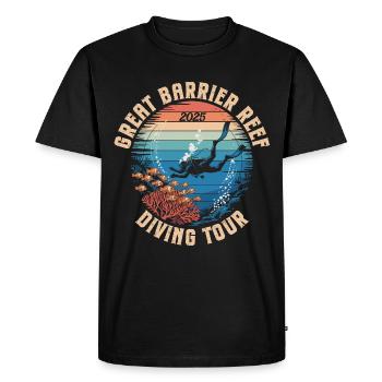 DivingTour Great Barrier Reef 2025 - Men's Premium Organic T-Shirt - black - Front - Nico (187cm)