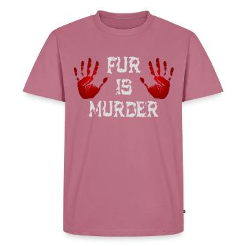 Fur is murder - Men's Premium Organic T-Shirt - mauve - Front - Nico (187cm)