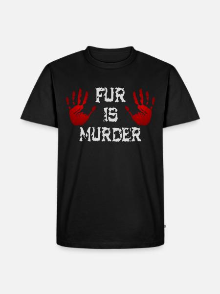 Fur is murder - Men's Premium Organic T-Shirt - black