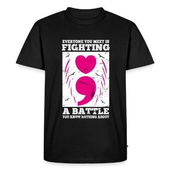 Santé mentale Dépression Motivation Anxiété Rêve - T-shirt Premium bio Homme - noir - Devant - Nico (187cm)