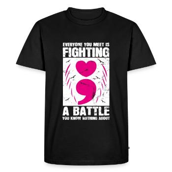 Santé mentale Dépression Motivation Anxiété Rêve - T-shirt Premium bio Homme - noir - Devant - Nico (187cm)