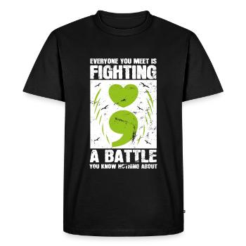 Santé mentale Dépression Motivation Anxiété Rêve - T-shirt Premium bio Homme - noir - Devant - Nico (187cm)