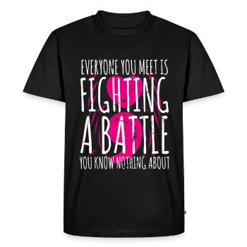 Santé mentale Dépression Motivation Anxiété Rêve - T-shirt Premium bio Homme - noir - Devant - Nico (187cm)