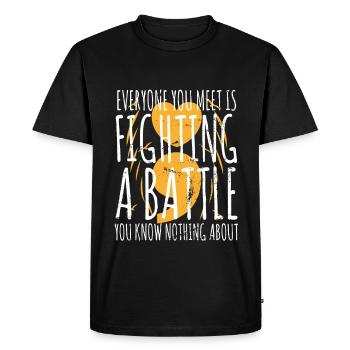 Santé mentale Dépression Motivation Anxiété Rêve - T-shirt Premium bio Homme - noir - Devant - Nico (187cm)