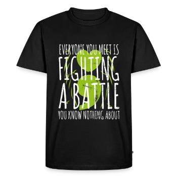 Santé mentale Dépression Motivation Anxiété Rêve - T-shirt Premium bio Homme - noir - Devant - Nico (187cm)