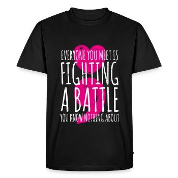 Santé mentale Dépression Motivation Anxiété Rêve - T-shirt Premium bio Homme - noir - Devant - Nico (187cm)