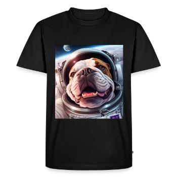 bouledogue, astronaute, chien, espace extra-atmosphérique - T-shirt Premium bio Homme - noir - Devant - Nico (187cm)