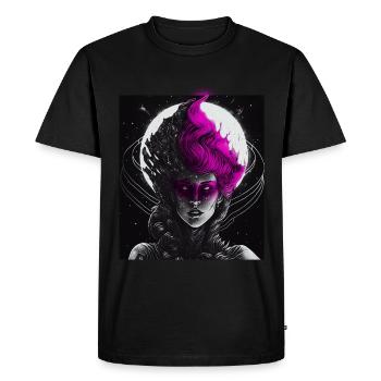 Evil Old Woman Horror Gothic Horror Witch Abstract - Men's Premium Organic T-Shirt - black - Front - Nico (187cm)