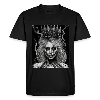 Evil Old Woman Horror Gothic Horror Witch Abstract - Men's Premium Organic T-Shirt - black - Front - Nico (187cm)