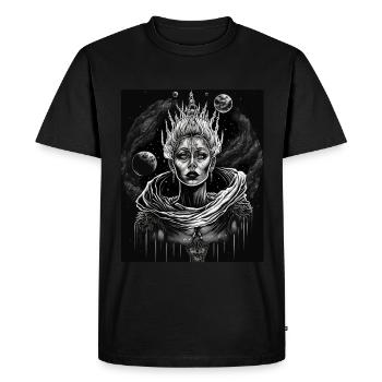 Evil Old Woman Horror Gothic Horror Witch Abstract - Men's Premium Organic T-Shirt - black - Front - Nico (187cm)