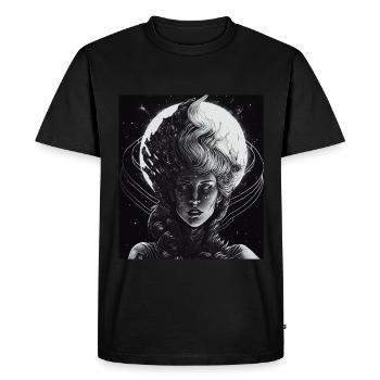 Evil Old Woman Horror Gothic Horror Witch Abstract - Men's Premium Organic T-Shirt - black - Front - Nico (187cm)