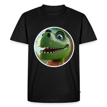 T-Rex Dino Dinosaur Dinosaur Building Block Toy - Men's Premium Organic T-Shirt - black - Front - Nico (187cm)