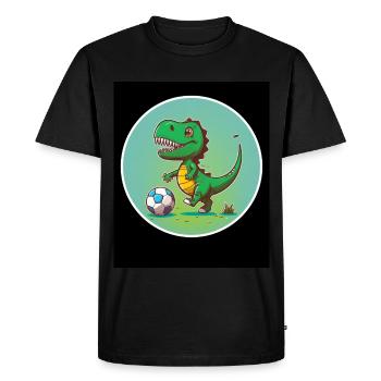 T-Rex Dino Dinosaur Dinosaur Sports Football Child - Men's Premium Organic T-Shirt - black - Front - Nico (187cm)