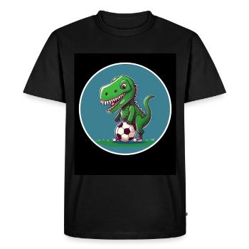 T-Rex Dino Dinosaur Dinosaur Sports Football Child - Men's Premium Organic T-Shirt - black - Front - Nico (187cm)