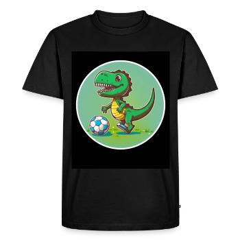 T-Rex Dino Dinosaur Dinosaur Sports Football Child - Men's Premium Organic T-Shirt - black - Front - Nico (187cm)