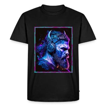 Viking Viking Headset Gamer Streamer Music Neon - Men's Premium Organic T-Shirt - black - Front - Nico (187cm)