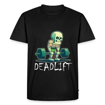 Soulevé de terre Skeleton Bodybuilding Sport Soulevé de terre - T-shirt Premium bio Homme - noir - Devant - Nico (187cm)