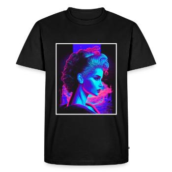 Vaporwave Mythologie grecque Dieu Neon Olympus - T-shirt Premium bio Homme - noir - Devant - Nico (187cm)