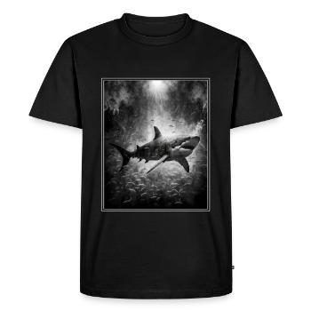 Requin Biologie marine Protection de l’environnement Conservation des espèces - T-shirt Premium bio Homme - noir - Devant - Nico (187cm)