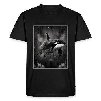 Baleine Orque Biologie marine Protection de l’environnement Conservation des espèces - T-shirt Premium bio Homme - noir - Devant - Nico (187cm)