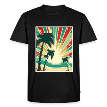 Quoi de neuf Plages Beach Célébrations des vacances d’été - T-shirt Premium bio Homme - noir - Devant - Nico (187cm)