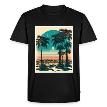 Quoi de neuf Plages Beach Célébrations des vacances d’été - T-shirt Premium bio Homme - noir - Devant - Nico (187cm)