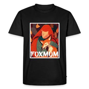 Fox Fox Mama Fox Love Nature Forest Girl - Men's Premium Organic T-Shirt - black - Front - Nico (187cm)