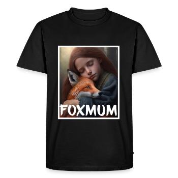 Fox Fox Mama Fox Love Nature Forest Girl - Men's Premium Organic T-Shirt - black - Front - Nico (187cm)