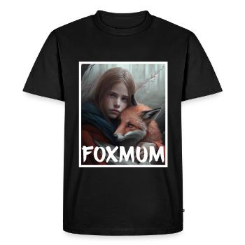 Fox Fox Mama Fox Love Nature Forest Girl - Men's Premium Organic T-Shirt - black - Front - Nico (187cm)