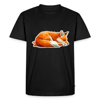 Fix and Foxi Fox Saying Sleeping Shirt Cuddle - Men's Premium Organic T-Shirt - black - Front - Nico (187cm)