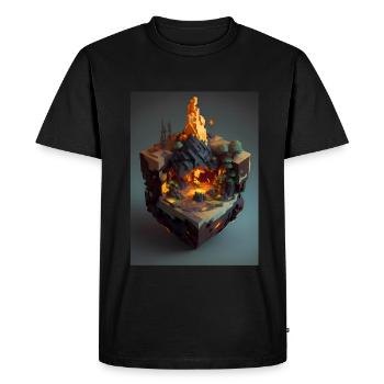 Voxel Fantasy Gaming Gaming Gamer Pixel Block - T-shirt Premium bio Homme - noir - Devant - Nico (187cm)