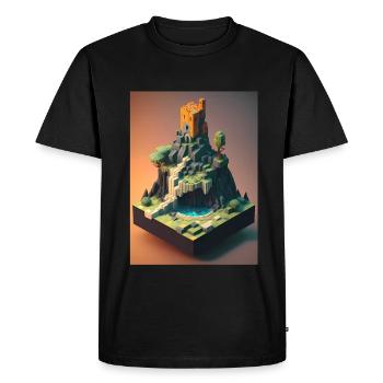 Voxel Fantasy Gaming Gaming Gamer Pixel Block - T-shirt Premium bio Homme - noir - Devant - Nico (187cm)