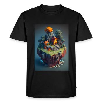 Voxel Fantasy Gaming Gaming Gamer Pixel Block - T-shirt Premium bio Homme - noir - Devant - Nico (187cm)