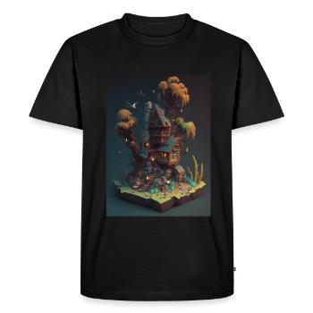 Voxel Fantasy Gaming Gaming Gamer Pixel Block - T-shirt Premium bio Homme - noir - Devant - Nico (187cm)
