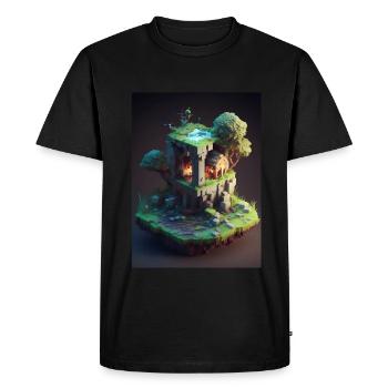 Voxel Fantasy Gaming Gaming Gamer Pixel Block - T-shirt Premium bio Homme - noir - Devant - Nico (187cm)