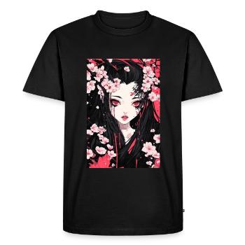 Horror Anime Manga Japan Japanese Creepy Kawaii - Men's Premium Organic T-Shirt - black - Front - Nico (187cm)