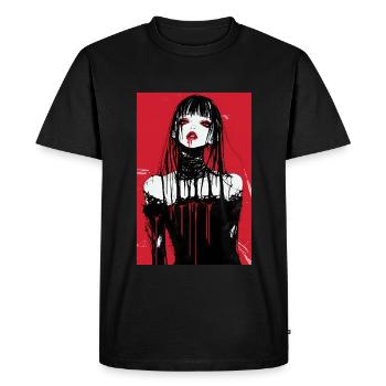 Horror Anime Manga Japan Japanese Creepy Kawaii - Men's Premium Organic T-Shirt - black - Front - Nico (187cm)