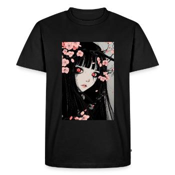 Horror Anime Manga Japan Japanese Creepy Kawaii - Men's Premium Organic T-Shirt - black - Front - Nico (187cm)