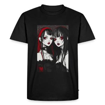 Horror Anime Manga Japan Japanese Creepy Kawaii - Men's Premium Organic T-Shirt - black - Front - Nico (187cm)