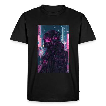 Horror Anime Manga Japan Japanese Creepy Kawaii - Men's Premium Organic T-Shirt - black - Front - Nico (187cm)