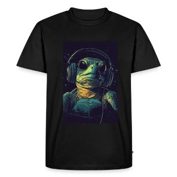 Turtle Headphones Casque Musique - T-shirt Premium bio Homme - noir - Devant - Nico (187cm)