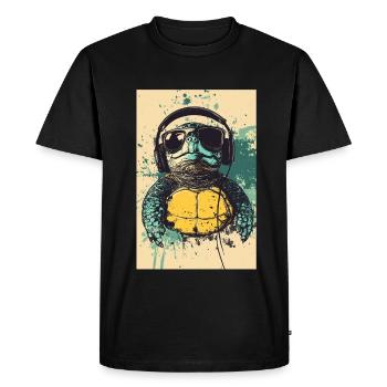 Turtle Headphones Casque Musique - T-shirt Premium bio Homme - noir - Devant - Nico (187cm)