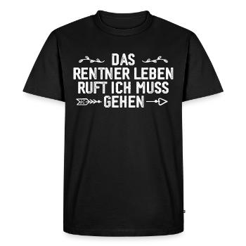 La vie du retraité appelle le cadeau de retraite - T-shirt Premium bio Homme - noir - Devant - Nico (187cm)