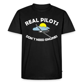 véritable planeur pilote planeur planeur planeur planeur - T-shirt Premium bio Homme - noir - Devant - Nico (187cm)