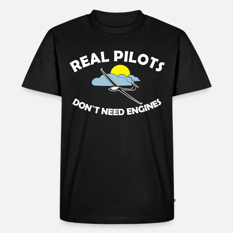 real pilot glider pilot gliding glider plane - Men's Premium Organic T-Shirt - black