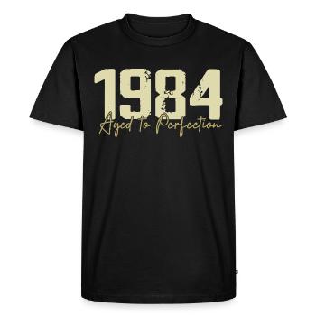 Original 1984 Rétro 1984 Cadeau d’anniversaire 1984 - T-shirt Premium bio Homme - noir - Devant - Nico (187cm)