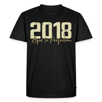 Original 2018 Rétro 2018 Cadeau d’anniversaire 2018 - T-shirt Premium bio Homme - noir - Devant - Nico (187cm)